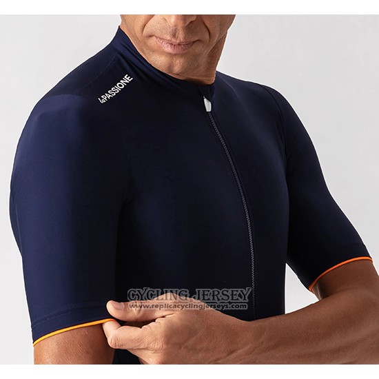 2019 Cycling Jersey La Passione Blue White Short Sleeve And Bib Short